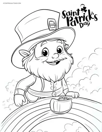 cute leprechaun coloring pages for St. Patty's Day