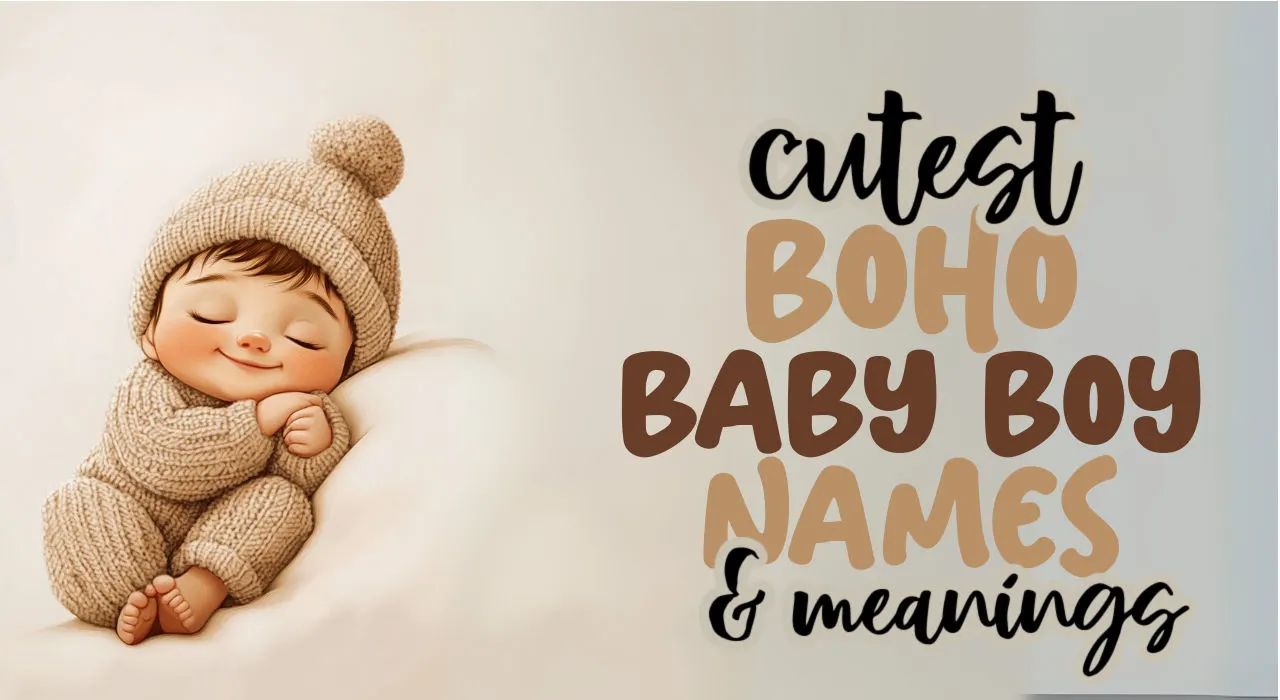 sweet sleeping baby and title cutest boho baby boy names and meanings